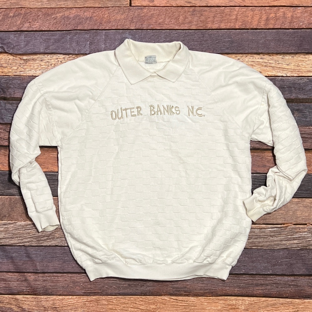 Vintage Outer Banks North Carolina Travel 1990s Pullover Tourism Sweatshirt